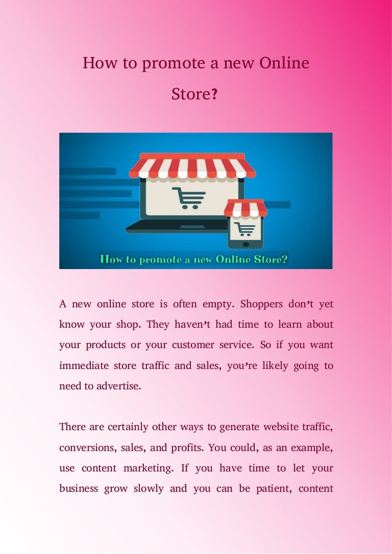 How to promote a store 27 How to promote a store 78